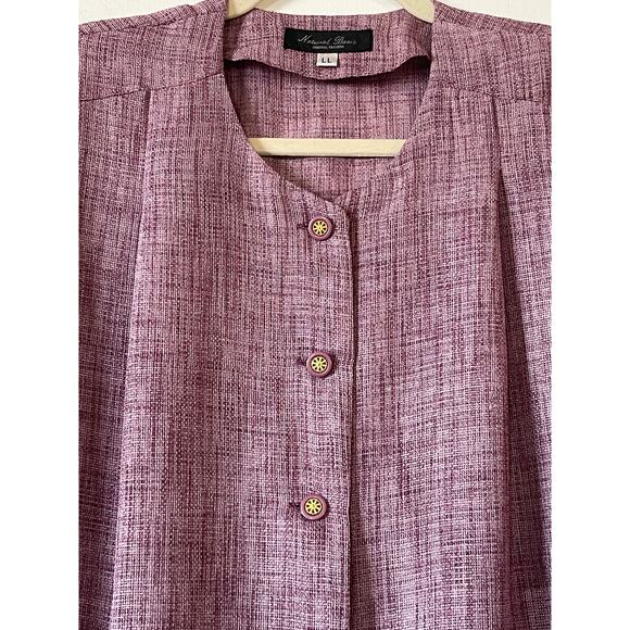 Natural Basic Purple Short Sleeve Cardigan Size Large :) - Picture 7 of 7